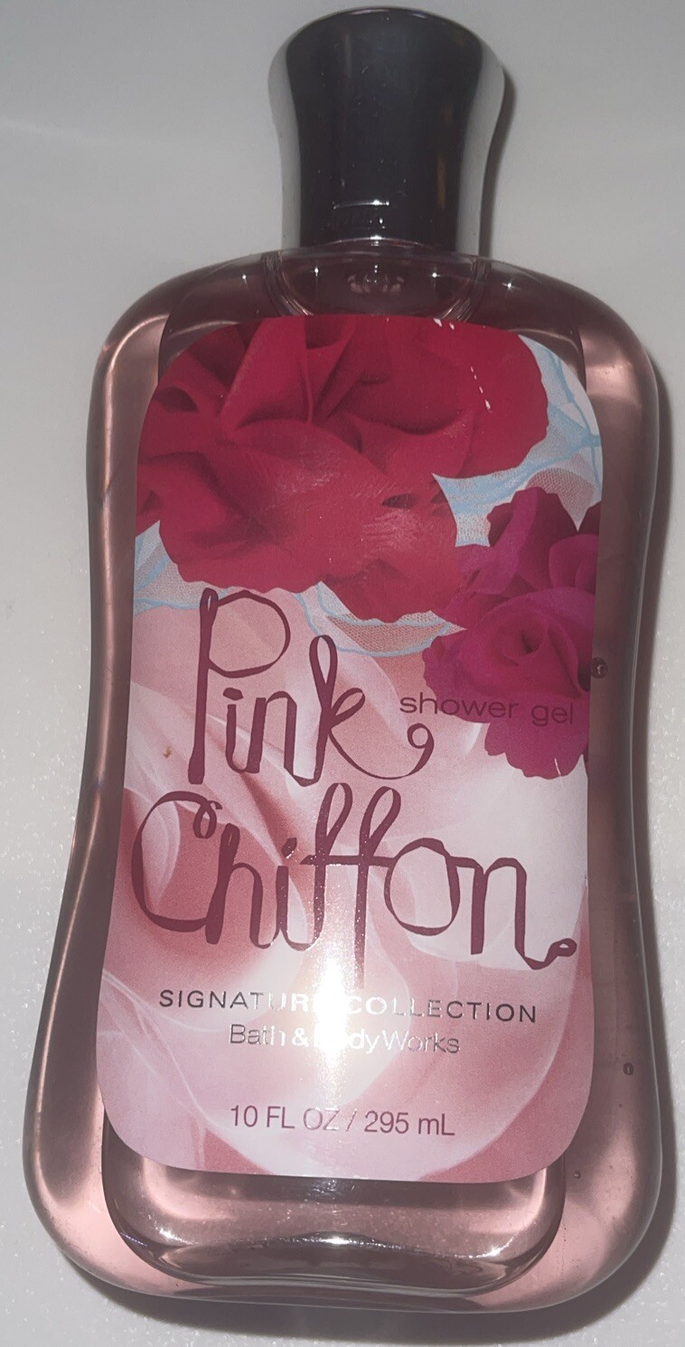 LOT 1 BATH & BODY WORKS PINK CHIFFON WOMEN BODY WASH SHOWER GEL 10 OZ ALOE VIT E