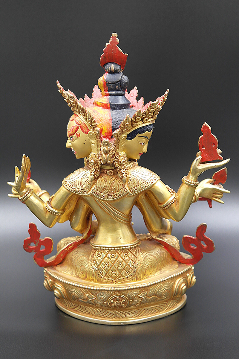 多腕の金属製神像Gold Plated Namgyal Statue 【公式通販】