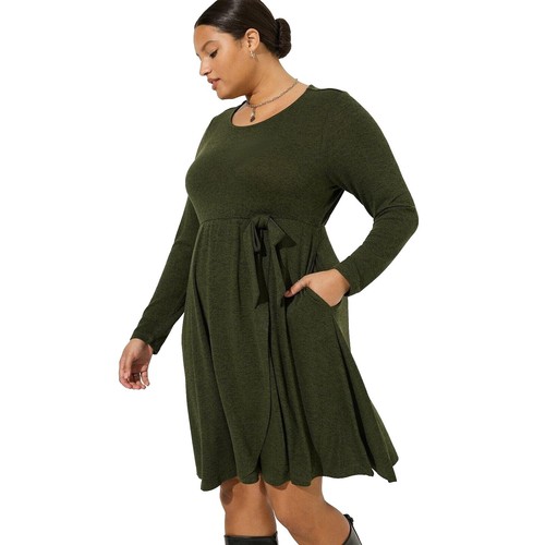 torrid olive green dress Dress Casual Short By Torrid In Brown, Size: 2x
