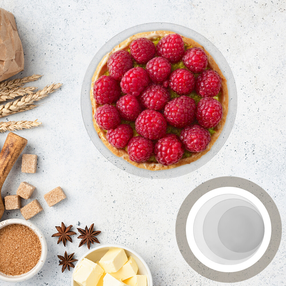 3pcs Acrylic Reusable Party Round Cake Circle Base Cake Making Discs eBay