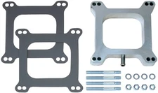 Holley Caburetor Spacer 1" Carb Intake Manifold Square Bore Open Center Aluminum