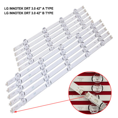 8 Stück LED-Streifen für LG 42LB5610 42LB580V INNOTEK DRT 3.0 42 A B 6916L-1710A