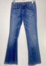 Miss Me Jeans Size 28 Boot Cut Designer Pockets Factory Distressed Crosses E
