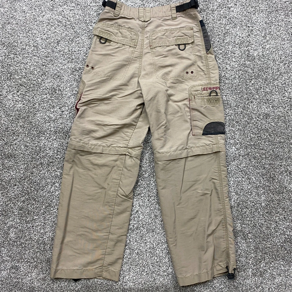 Pantalones Lee Pipes Vintage Juvenil 12R Tostado Carga Alto Rendimiento Convertible Foto 2 de 4