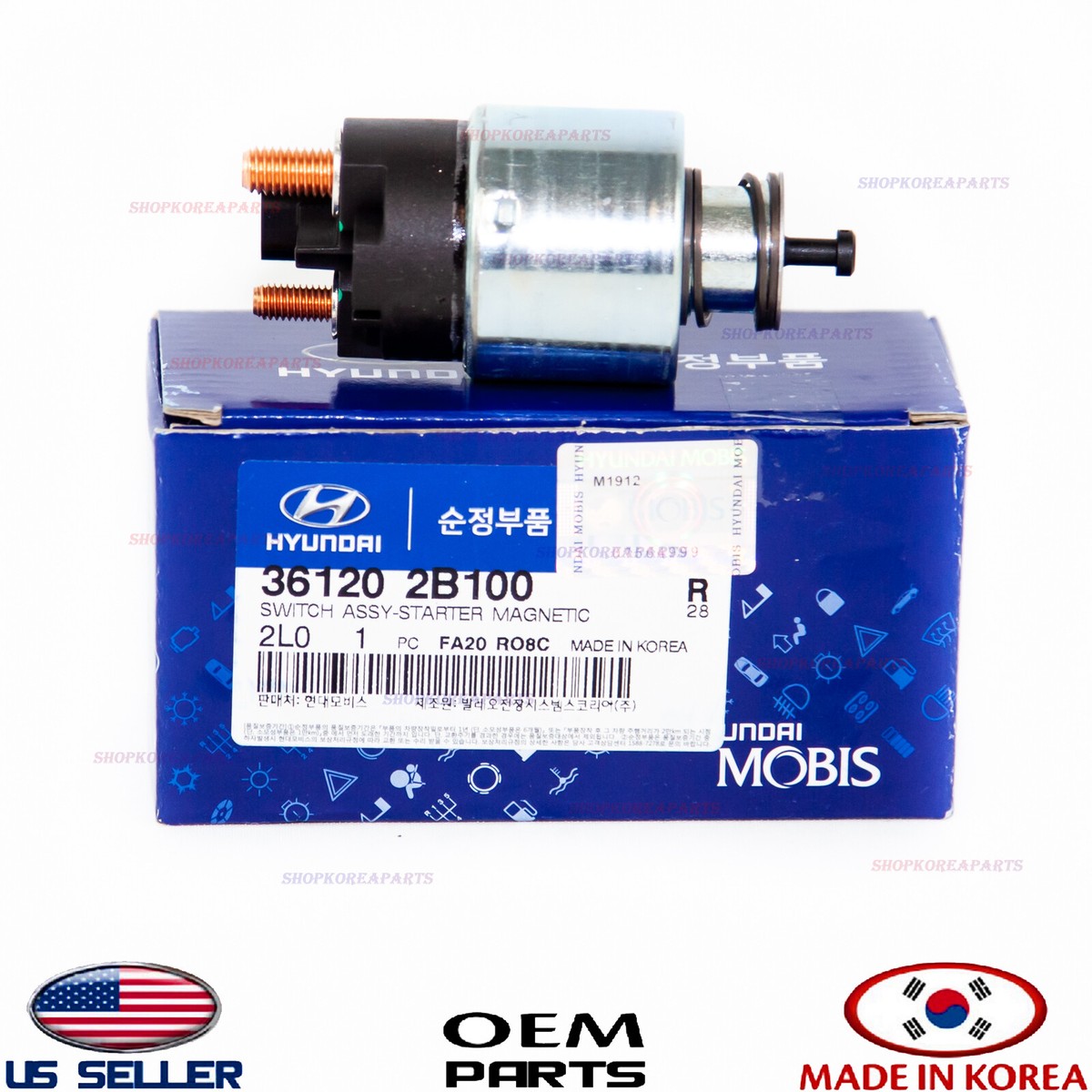 Genuine Solenoid Switch Starter Magnetic OEM Hyundai Kia 1.6L *See  compatibility | eBay