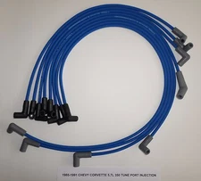 CHEVY CORVETTE 1985-1991 5.7L 350 TPI BLUE  HI-PERFORMANCE Spark Plug Wires USA