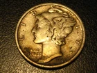 1945-S 90% Silver Mercury Head Dime