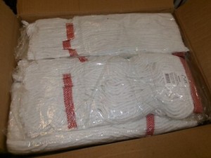 6 PUR VALUE V04450 TAIL BAND WET MOP HEAD #18 WHITE BLENDED 1.25" HB (884)