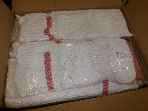 6 PUR VALUE V04450 TAIL BAND WET MOP HEAD #18 WHITE BLENDED 1.25" HB (884)