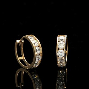 1-00Ctw-Brilliant-Round-Cut-Diamond-Huggie-Hoop-Earrings-14K-Yellow-Gold-Finish