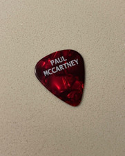 RARO!!! Paul McCartney - La Casa Blanca 02/06/2010 púa de guitarra mármol rojo