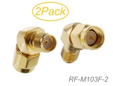 2-Pack SMA Male to SMA Female 45-degree Adapter for FPV Goggles Antenna