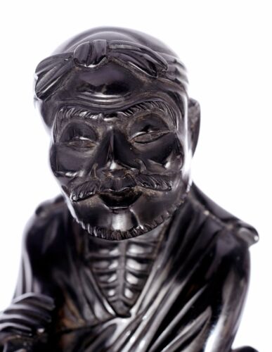 Figurine sculptée Faturan bakélite ambre cerise chinoise 381G en l'état - Photo 2 sur 24