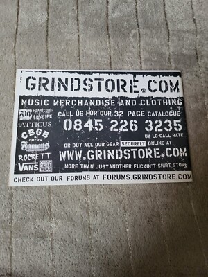 TPGM5 ADVERT 5X8 GRINDSTORE : MUSIC MERCHANDISE & CLOTHING.