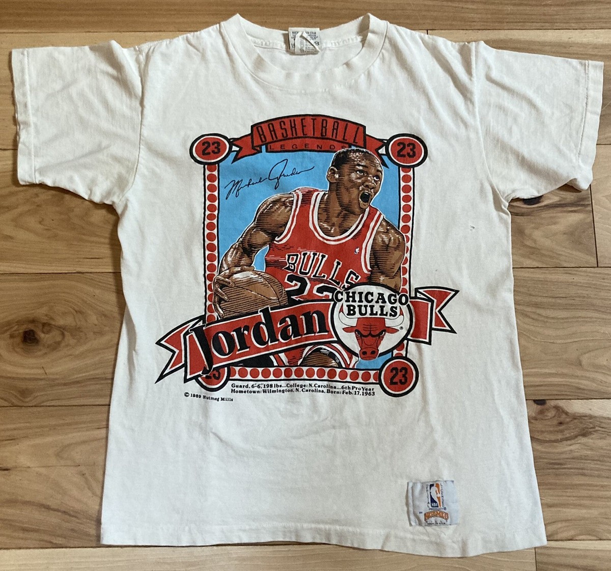 VTG MICHAEL JORDAN 80s Single Stitch Nutmeg Chicago Bulls NBA