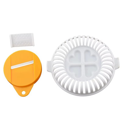 3Pcs/Set Microwave Oven Fat Free Potato Chips Maker Set Chips Rack Kitchen Bakew