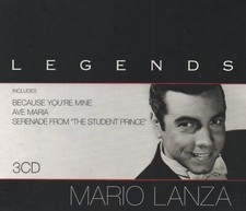 MARIO LANZA - LEGENDS - 48 ORIGINAL RECORDINGS! - 3 CDS - NEW!!