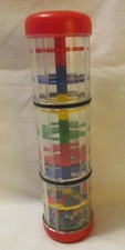 Rainstick Plastic Beads Made in Israel 8" Rainfall Tube Baby Toddler Kid Shaker