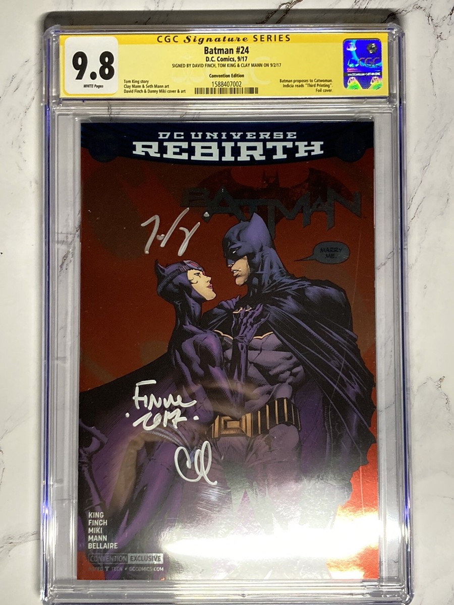 Batman #24 CGC 9.8 Convention Signatures By David Finch Tom King