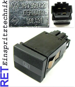 Schalter Heckscheibenheizung 1H0959621 VW Golf 3 Vento original