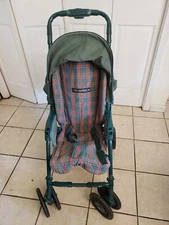 Vintage Aprica Newborn LX Stroller - Vintage Plaid Light Weight Made in Japan