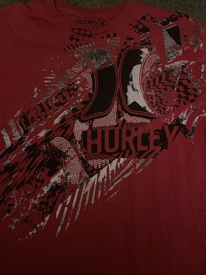 Hurley y2k Aesthetic￼ Red T Shirt