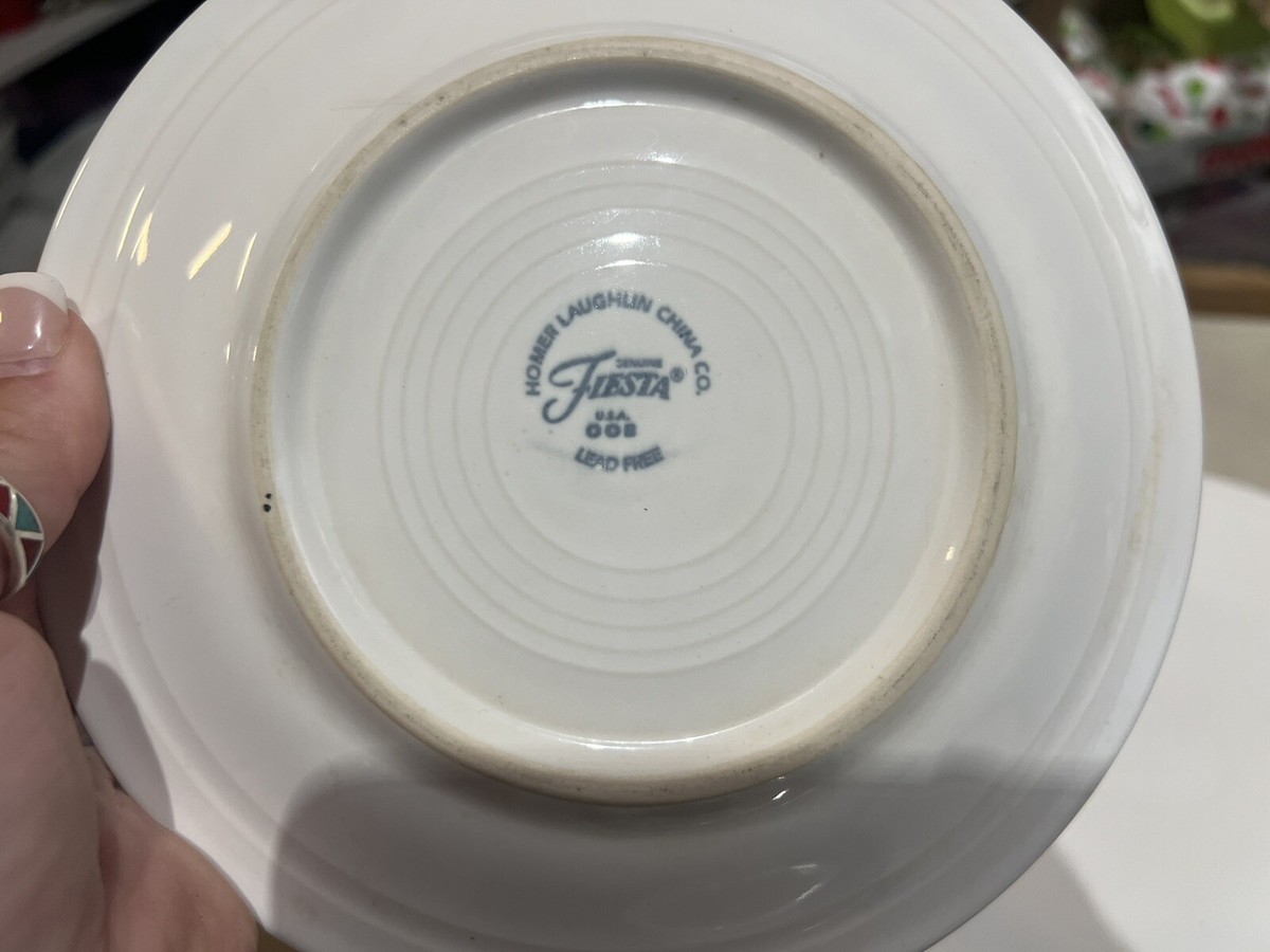 Fiestaware white 5 Piece Place Setting Plates Mug Bowl | eBay