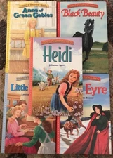 Five Illustrated Classics Green Gables Jane Eyre Heidi Little Women Black Beauty