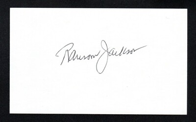 Ransom Jackson Autographed Signed 3x5 Index Card Cubs Dodgers Indians ...