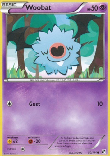Woobat - 50/114 - Common - Near Mint