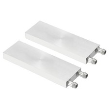 2PCS Aluminum Water Cooling Block 40x120x12mm Liquid Cooler Heat Sink, Silver