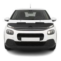 Haubenbra Steinschlagschutz Bonnet Bra FüR Citroen C3 2016-2024 Schwarz Halb