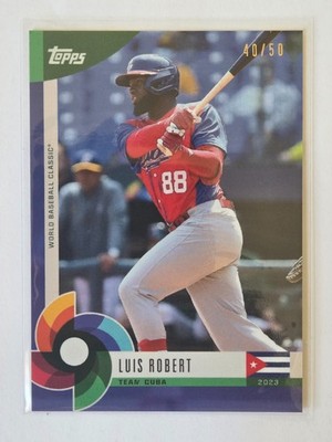 2023 Topps World Baseball Classic Global Stars Blue 22/50 Luis Robert #16 0c6