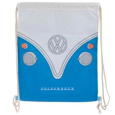 Image of VW Licensed Volkswagen Campervan VW T1 Blue Drawstring Bag - Swimming/Shopping