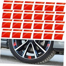 24 Pcs Wheel Rim Decal Stripes Car Decals for 18-21 Inch Reflective Car Red