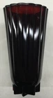 VTG Anchor Hocking Royal Ruby Red Glass Vase 10" T Star Bottom Fluted Scalloped
