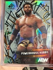 /25 Powerhouse Hobbs Rainbow Parallel SP Game Used AEW Card # 26 WWE Royce Keys