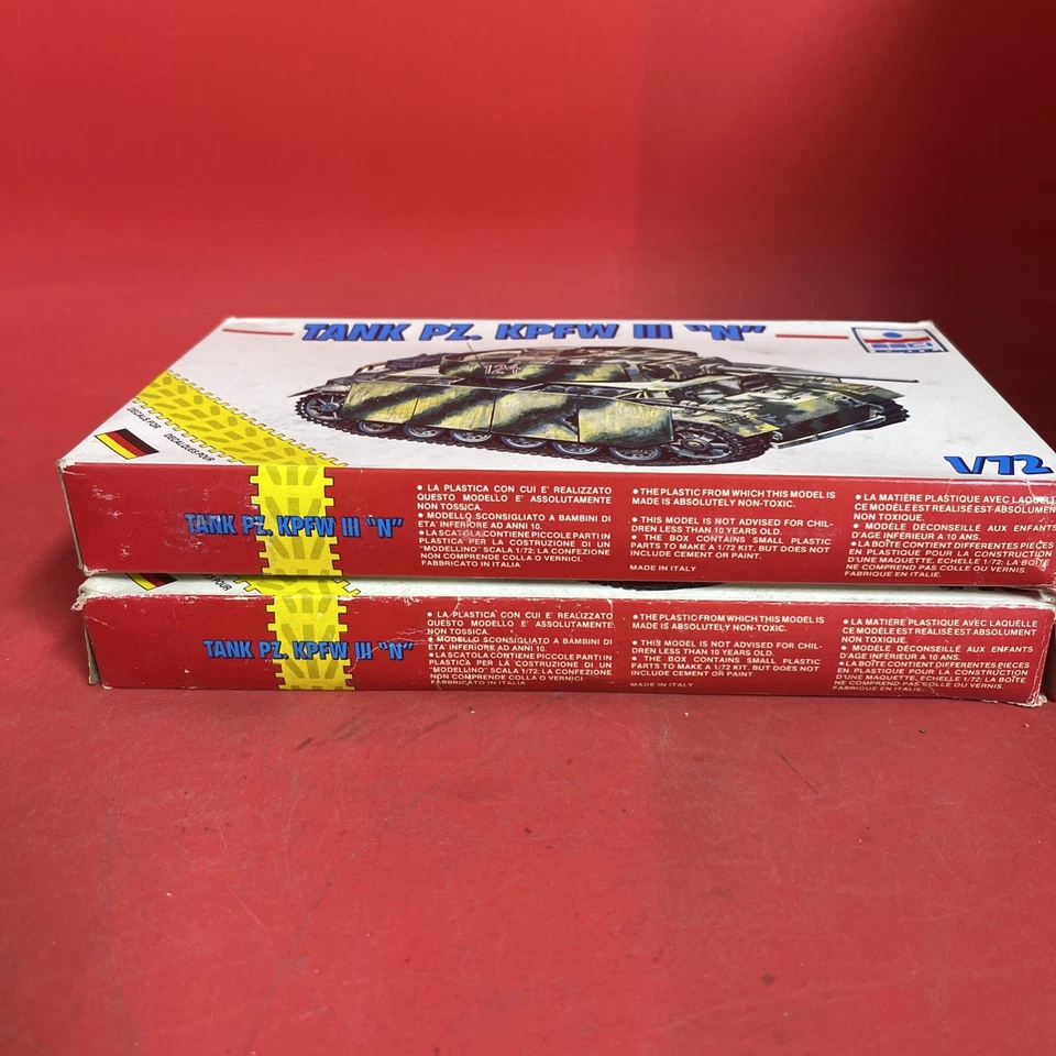 RARO Vintage ESCI 1/72 Panzer KPFW III "N" Modelo Plástico Tanque Kit #8325 Lote 2 Foto 2 de 4