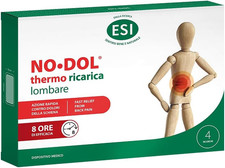 ESI, No-Dol Thermo Ricarica, 4 Cerotti Riscaldanti Schiena per Fascia Lombare, D