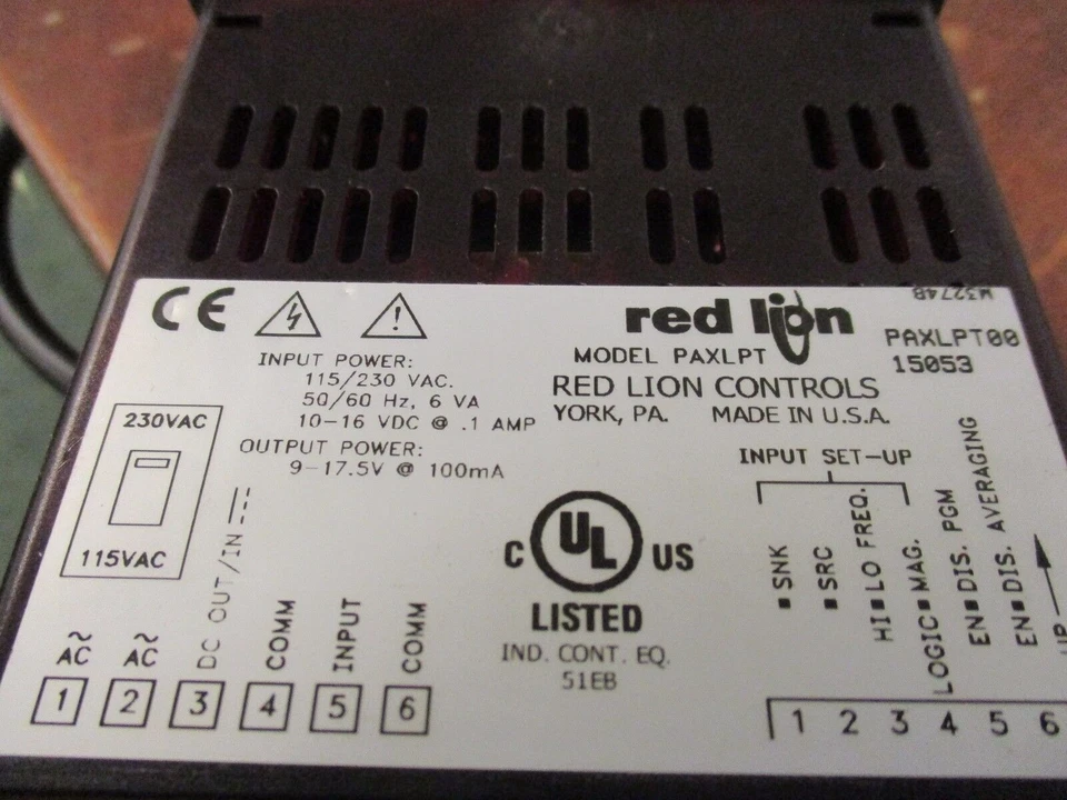 Red Lions Controls Time Indicator PAXLPT00 115/230VAC 50/60Hz Used - Image 4 of 4