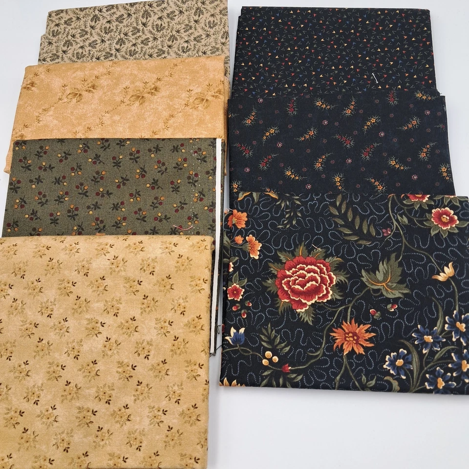 9 Yds Mixed Lot Of Quilt Cotton Sewing Fabric Kansas Troubles Variety - Image 3 of 4