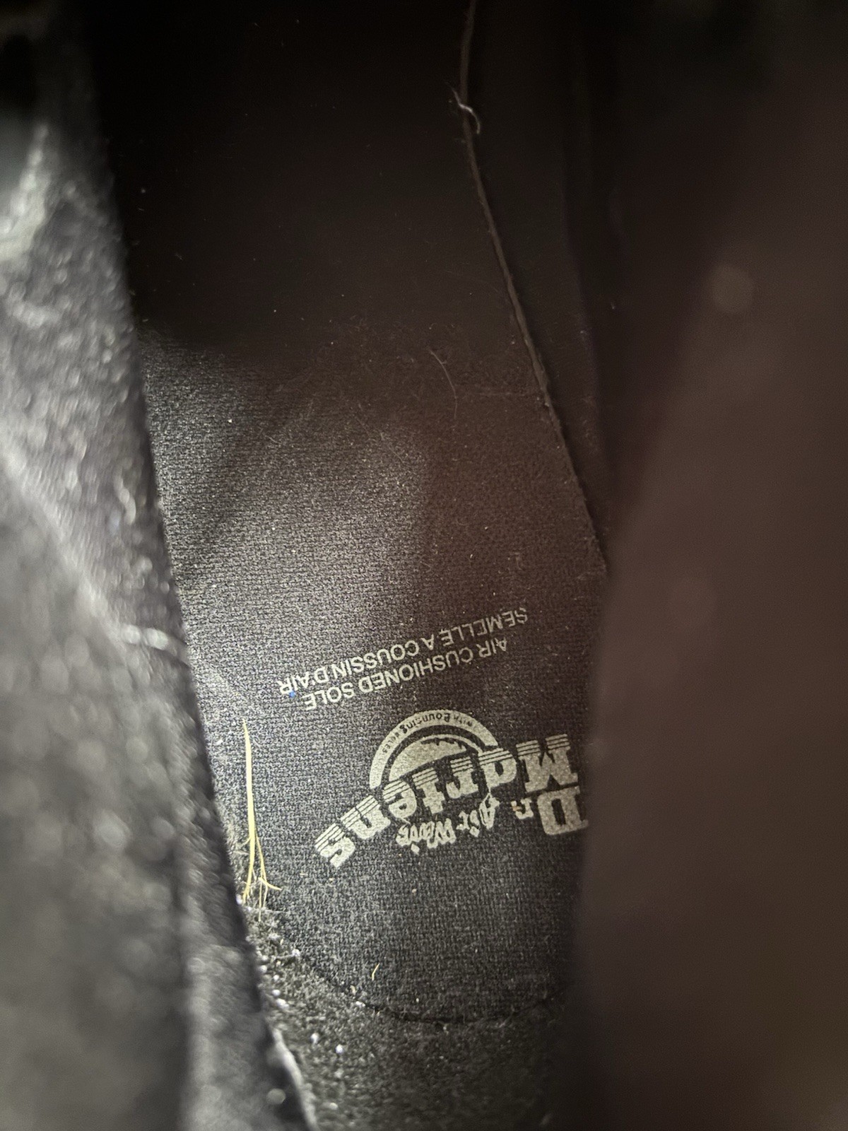 Dr. Martens 8699 Shoes Men's 12 Black Leather Round Toe Lace Up Bex Sole Boots