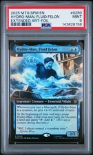 2025 MTG MARVEL'S SPIDER-MAN EXTENDED ART-FOIL HYDRO-MAN, FLUID FELON PSA 9