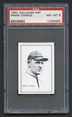 1950 FRANK CHANCE PSA 8 NM-MT CALLAHAN HOF CHICAGO CUBS YANKEES *LOW POP NO# RZC