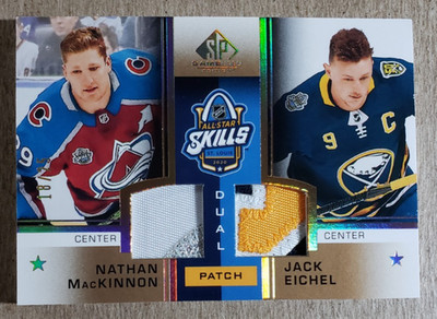 2020-21 SP Game Used Nathan MacKinnon & Jack Eichel Event Used Dual Patch /25