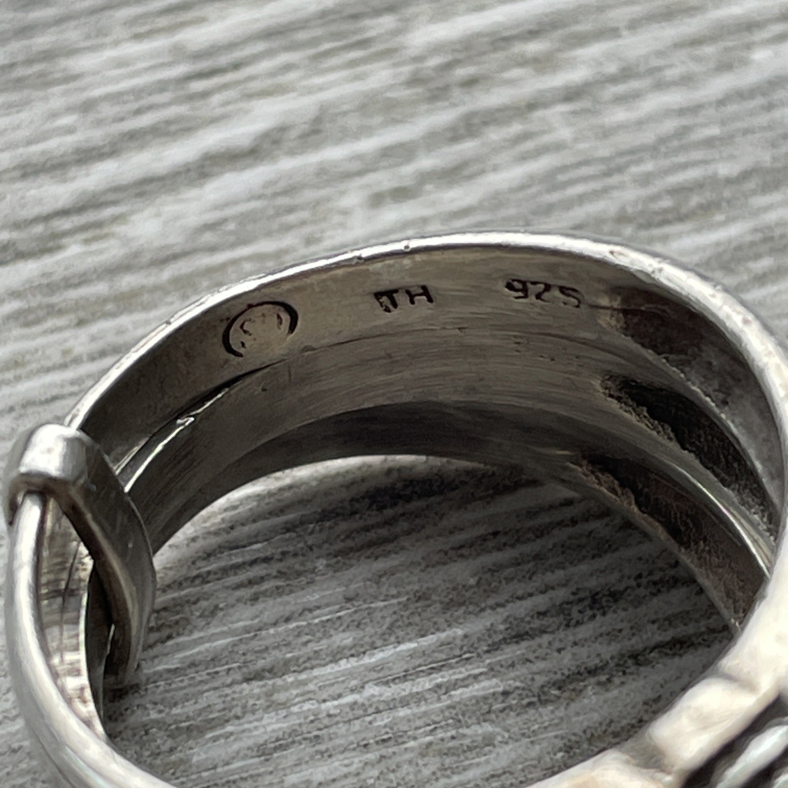 925 Sterling Silver Triple Stack Ring with 3Gem s… - image 11