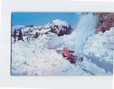 Postcard Snow Plow in the Cascades Washington USA