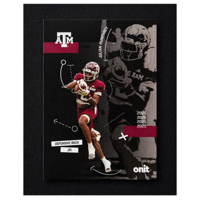 Onit 2025 Silhouette Insert Julian Humphrey Texas A&M Aggies Football SIL-3