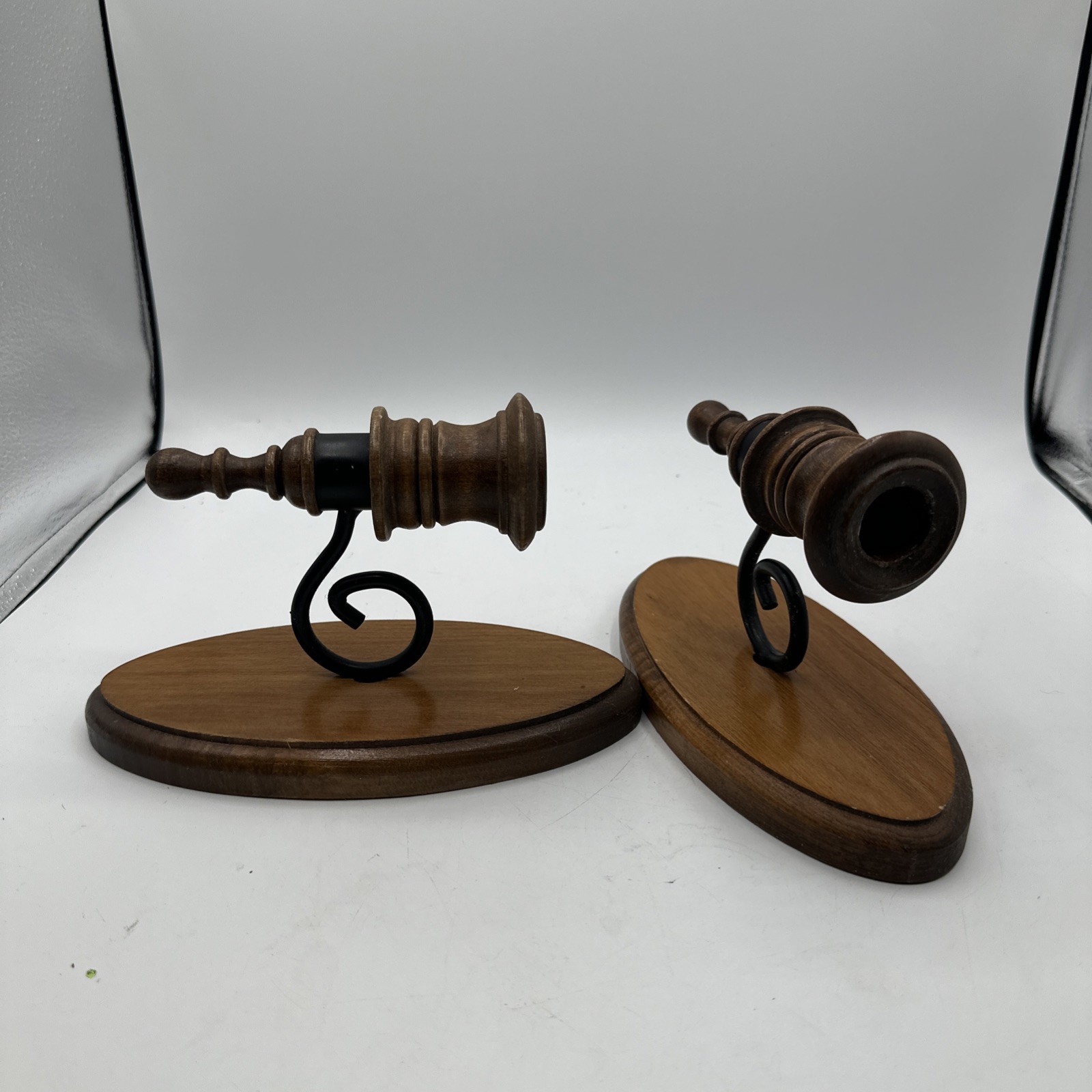 Vintage Wooden Wall  Candle Stick Holder 