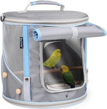 Bird Travel Carrier Cage for Small to Medium Size, Portable Parrot Parakeet C...
